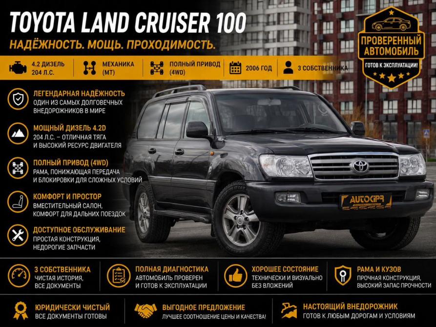 Toyota Land Cruiser 100 Series Рестайлинг 2 Тюмень  - изображение 1