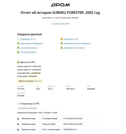 Subaru Forester II с пробегом 2002 года, цена 745 000 рублей, 285000 км, внедорожник, Автокод Объявления